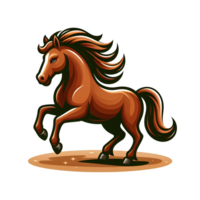 ai gerado cavalo dentro transparente fundo png