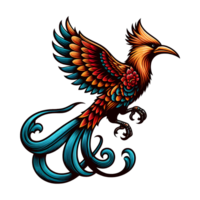 AI generated bird illustration on transparent background png