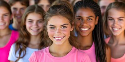 AI generated Group of Young Women Standing Together photo