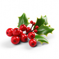 AI generated holly berry on transparent background png