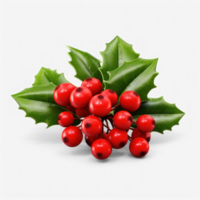 AI generated holly berry on a transparent background png