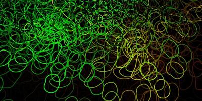 Dark green vector backdrop with chaotic shapes.