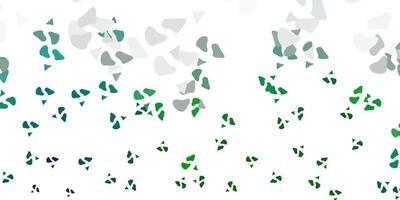 Light green vector backdrop with chaotic shapes.