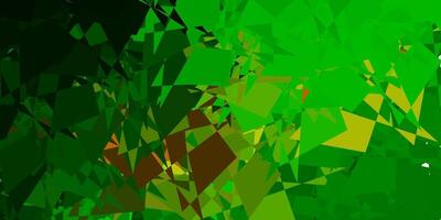 Dark green, red vector backdrop with chaotic shapes.