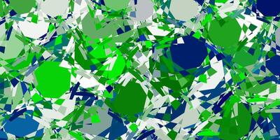 Light Green vector background with polygonal forms.