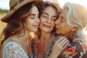 AI generated Generations Embrace on Mother's Day photo