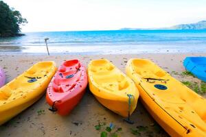 kayak on the beautiful tropical beach photo