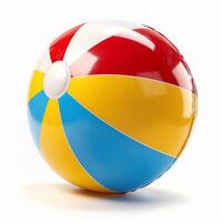 AI generated A beach ball isolated on a transparent background photo