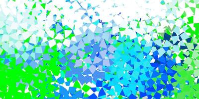 Light blue vector template with crystals, triangles.