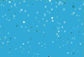 Light BLUE vector template with crystals, circles, squares.