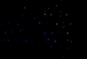 Dark Multicolor, Rainbow vector template with crystals, circles, squares.