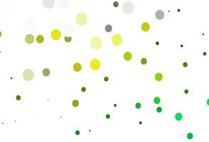 Light Green, Yellow vector pattern with spheres.