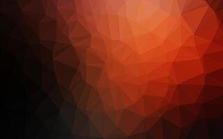 Dark Red, Yellow vector polygon abstract background.