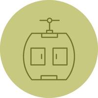 Gondola Line Circle Multicolor Icon vector