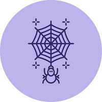 Spiderweb Line Circle Multicolor Icon vector