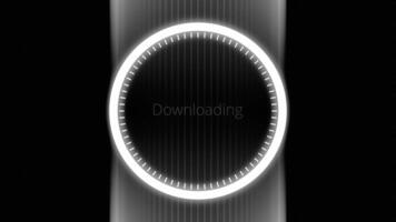 Futuristic circle with a ring indicator showing progress from 0 until 100 percent. Science Futuristic Loading Circle Ring. Interface download percent. Loading Transfer Download Animation 0-100 video