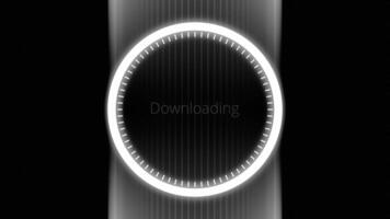 Futuristic circle with a ring indicator showing progress from 0 until 100 percent. Science Futuristic Loading Circle Ring. Interface download percent. Loading Transfer Download Animation 0-100 video