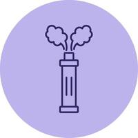Smoke Grenade Line Circle Multicolor Icon vector