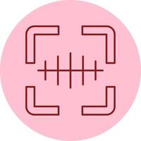 Barcode Scanner Line Circle Multicolor Icon vector