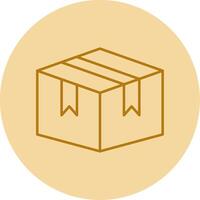 Delivery Box Line Circle Multicolor Icon vector