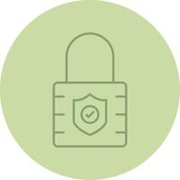 Padlock Line Circle Multicolor Icon vector