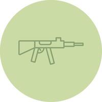 Machine Gun Line Circle Multicolor Icon vector