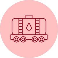 Tank Line Circle Multicolor Icon vector