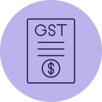 gst línea circulo multicolor icono vector