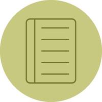 Notebook Line Circle Multicolor Icon vector