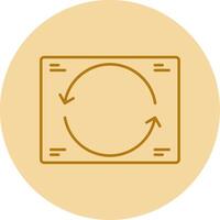 Sync Line Circle Multicolor Icon vector