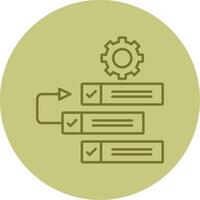 Backlog Line Circle Multicolor Icon vector