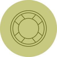 Lifebuoy Line Circle Multicolor Icon vector