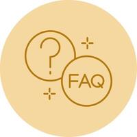 Question Line Circle Multicolor Icon vector