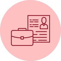 Suitcase Line Circle Multicolor Icon vector