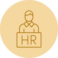 Human Resources Line Circle Multicolor Icon vector