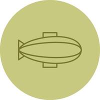 Zeppelin Line Circle Multicolor Icon vector