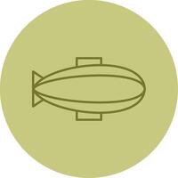 Zeppelin Line Circle Multicolor Icon vector