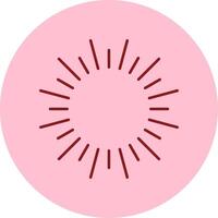Fireworks Line Circle Multicolor Icon vector
