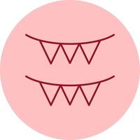 Garland Line Circle Multicolor Icon vector