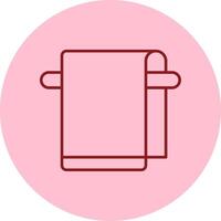 Towel Line Circle Multicolor Icon vector