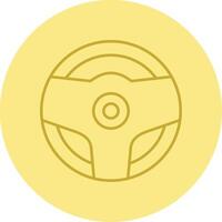 Steering Wheel Line Circle Multicolor Icon vector