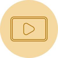 Video Line Circle Multicolor Icon vector