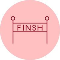 Finish Line Line Circle Multicolor Icon vector
