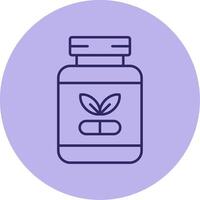 Supplements Line Circle Multicolor Icon vector