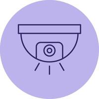 Cctv Line Circle Multicolor Icon vector