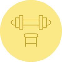 Dumbbell Line Circle Multicolor Icon vector