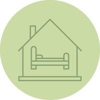 Room Line Circle Multicolor Icon vector