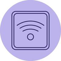Wifi Line Circle Multicolor Icon vector