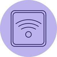 Wifi Line Circle Multicolor Icon vector