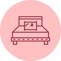 Pillow Line Circle Multicolor Icon vector